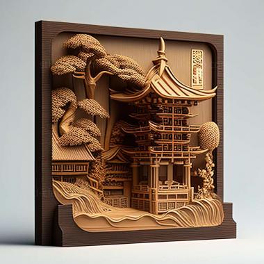 3D model Kanazawa in Japan (STL)